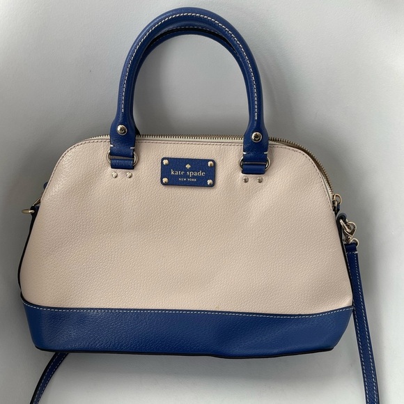 kate spade Handbags - Kate spade wellesly rachelle royal blue and cream